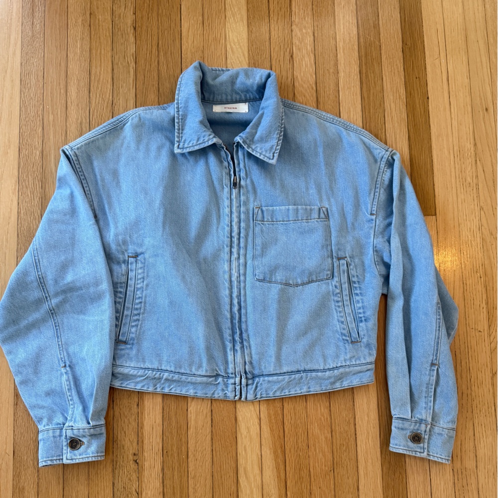 Cropped denim jacket by Xirena!